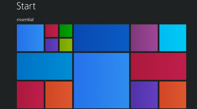 Windows 10 start screen